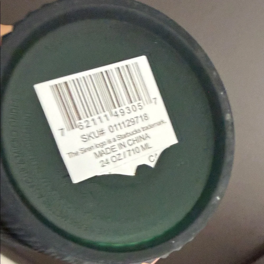 Starbucks‎ Studded Forest Green Textured Cup with Straw - NWT